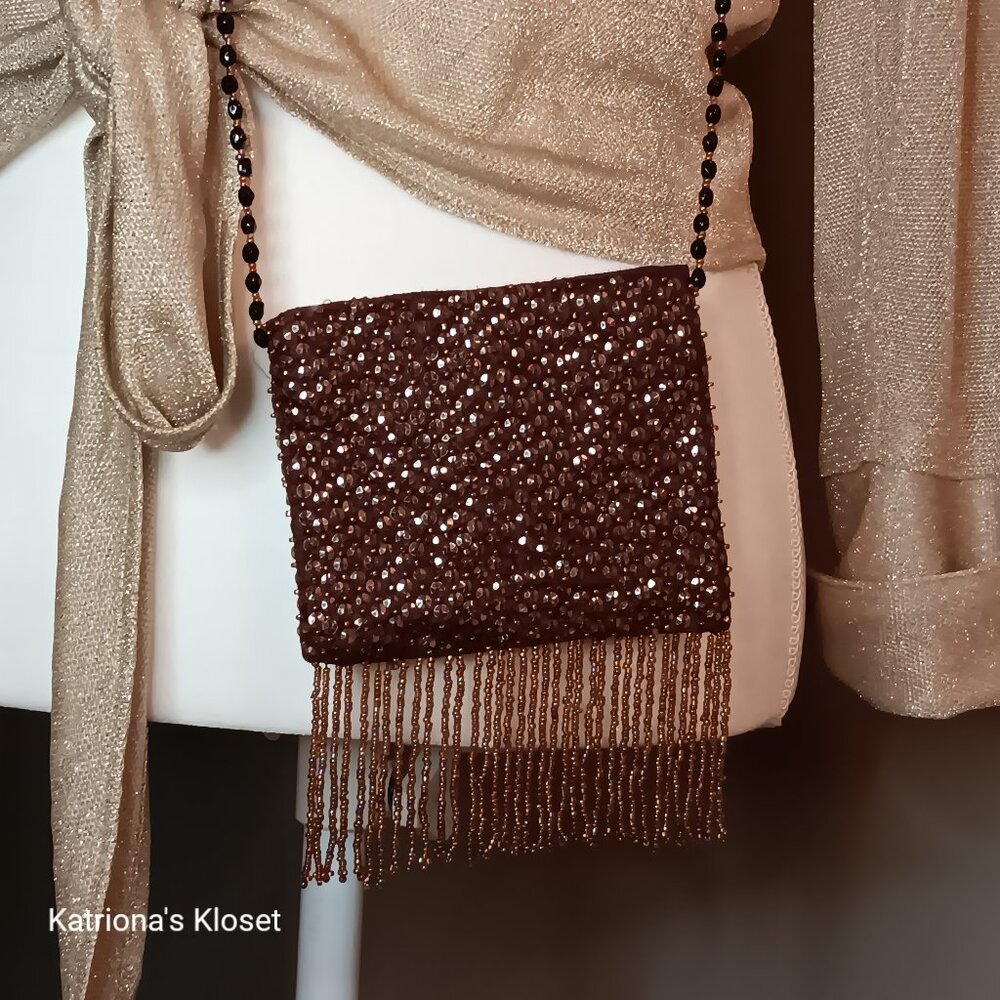 Pierre Urbach Vintage Beaded Fringe Crossbody
